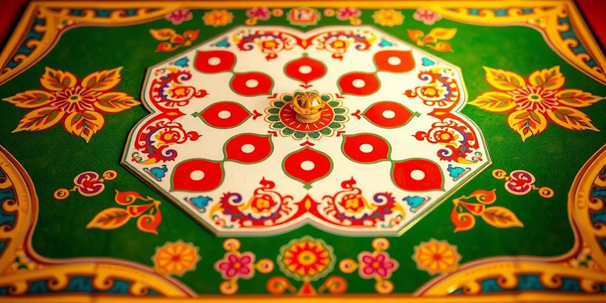 Ludo Legend Main Game Board Ludo Legend game board with Indian cultural designs and vibrant colors